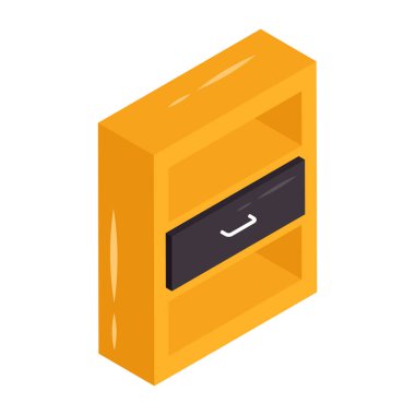 Dolabın modaya uygun izometrik tasarım simgesi
