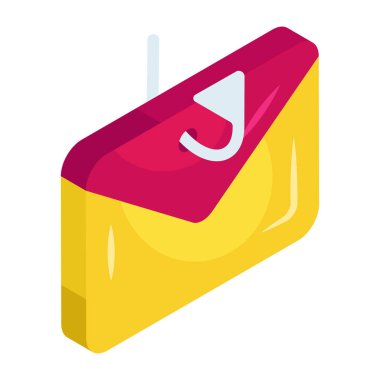Colored design icon of mail phishing 