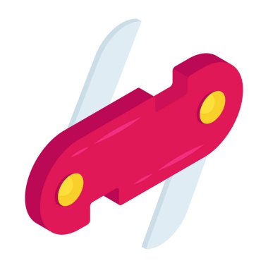 Trendy vector design of pocket knife 