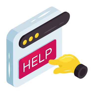 Yardım web sitesinin modern tasarım simgesi 