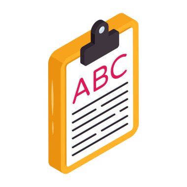 ABC öğreniminin yaratıcı tasarım simgesi