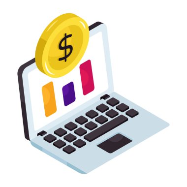 Modern design icon of financial chart