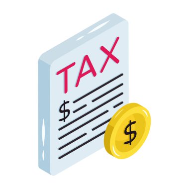 Vergi kağıdının modern tasarım simgesi