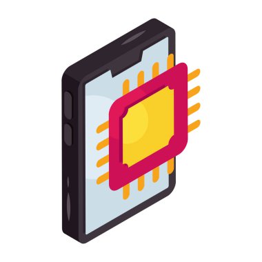 Mobil çipin mükemmel tasarım simgesi