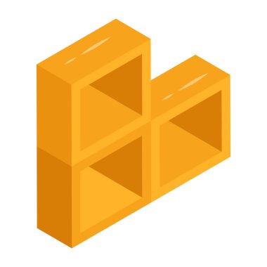 Dolabın kavramsal izometrik tasarım simgesi 