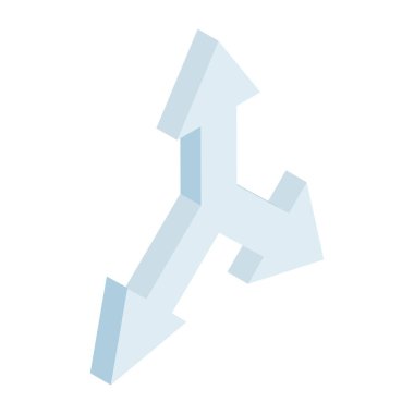 Üçlü yönlü okların modern bir simgesi