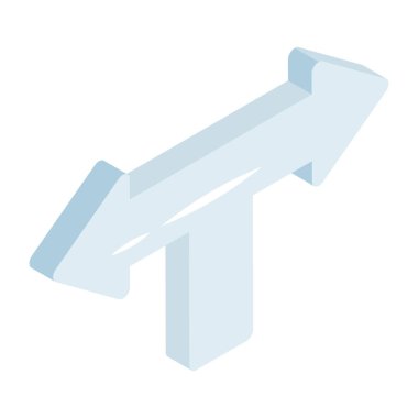 Çift başlı oklardan oluşan modern bir simge