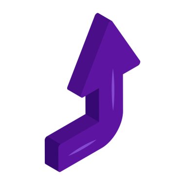 Yukarı doğru okun modern biçim simgesi