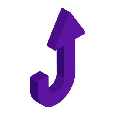 Yukarı doğru okun modern biçim simgesi