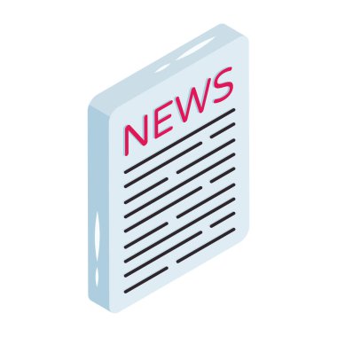 Modern design icon of newspaper 