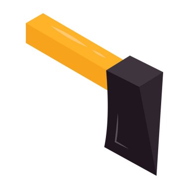 Bir izometrik dizayn, balta simgesi