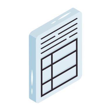 Hesap tablosunun mükemmel tasarım simgesi 