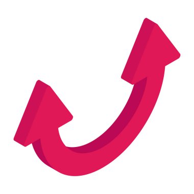 Çift başlı okların modern tasarım simgesi