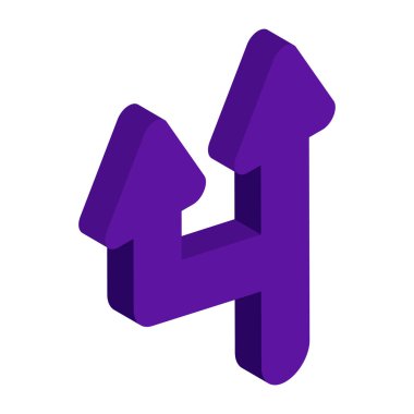 Çift başlı okların modern tasarım simgesi