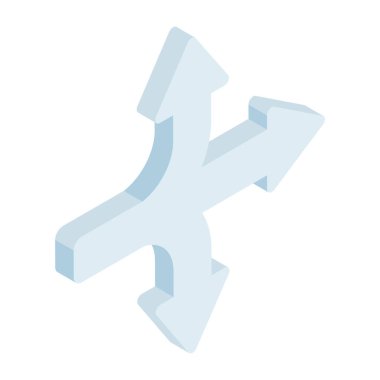 Dört yönlü oklardan oluşan modern bir simge