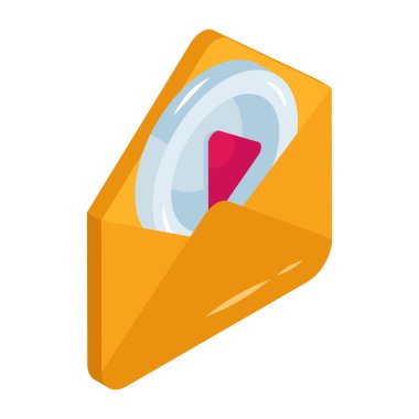 A unique design icon of video mail