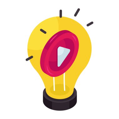 Video fikrinin renkli tasarım simgesi