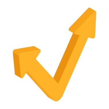 Çift başlı okların düzenlenebilir izometrik tasarımı