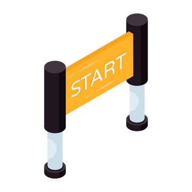 Başlangıç çizgisinin modern tasarım simgesi 