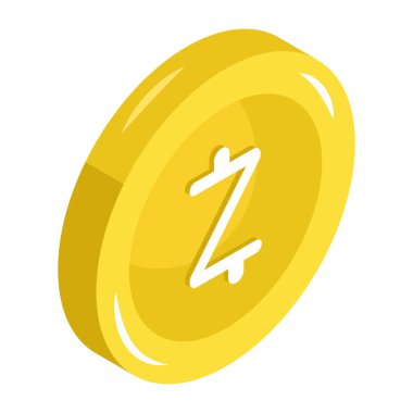 Zec para biriminin eşsiz tasarım simgesi 