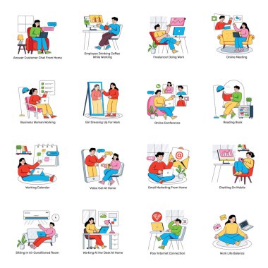 Uzaktan Çalışan Düz Çizimler 