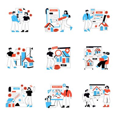 Özellik Düz Resimleri Seti