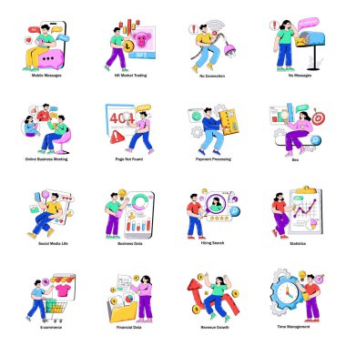 Çeşitli Düz Çizimler Kümesi