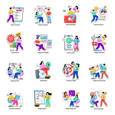 İş Düz Çizimler Seti