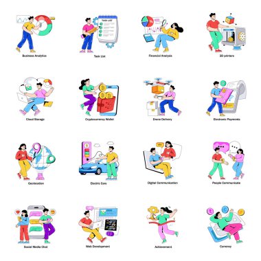 İş Düz Çizimler Seti