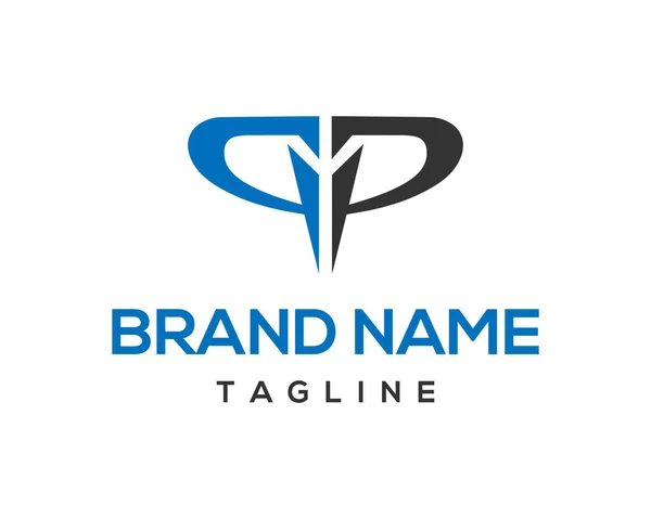 İlk PP harfi logo tasarımı ilham vektörü illüstrasyonu.