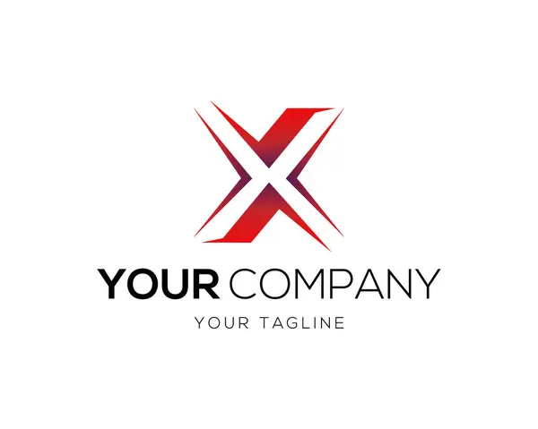 İlk Harf X Soyut Logo Şablonu Tasarım Vektörü Simgesi.