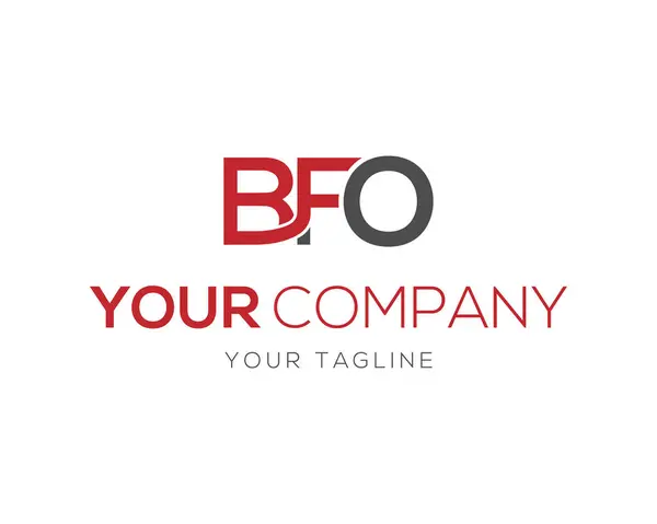 BFO Harfi soyut logo tasarımı konsept vektör şablonu.