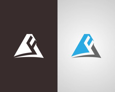 FA harfi veya AF logo tasarım vektörü.