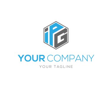 Soyut Harf IPG logo tasarım şablonu vektör şablonu.