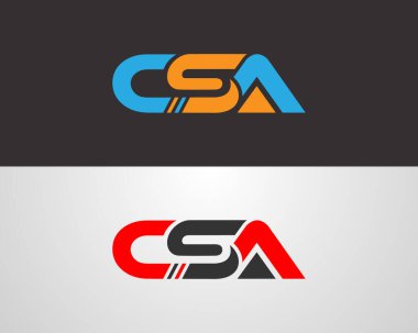 CSA Soyut logo tasarımı şablon vektör çizimi.