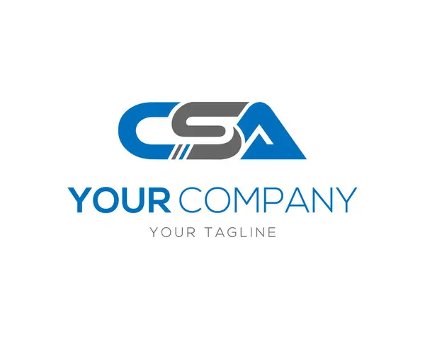 Soyut harf CSA Asıl logo tasarım vektör şablonu.