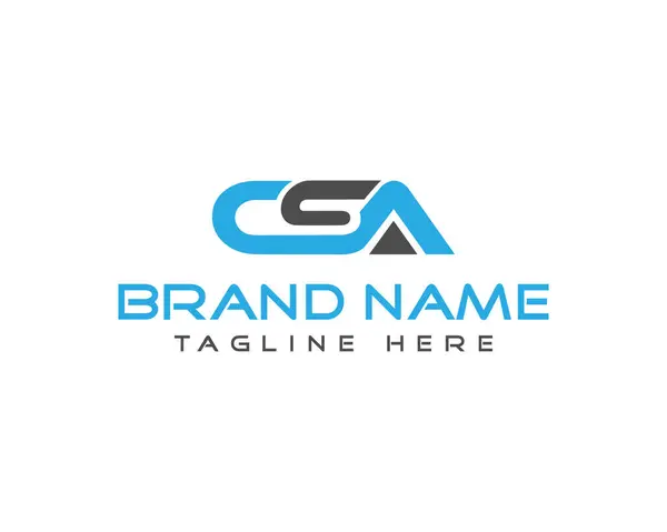 Harf CSA basit modern logo tasarım vektör şablonu.