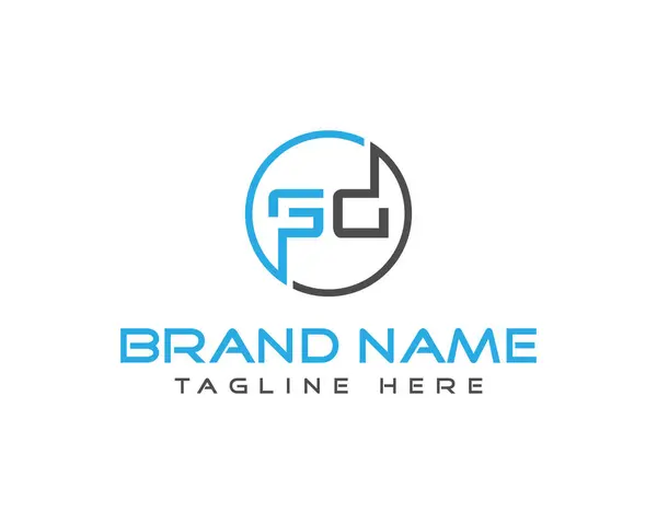 Alfabe harfi GD simge logo vektör şablonu.