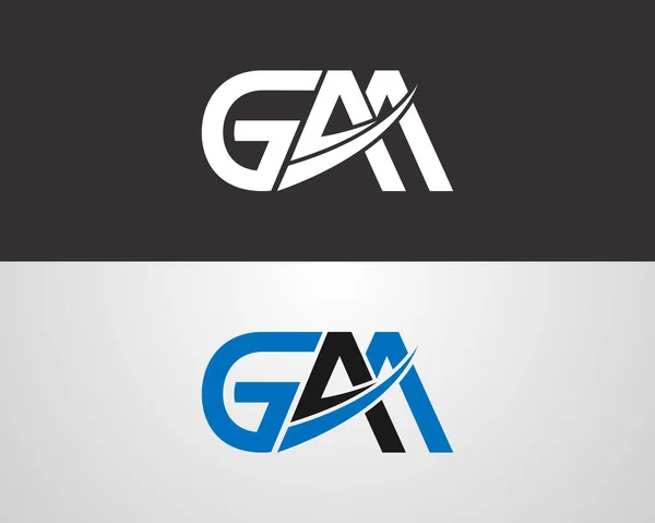 GAA Soyut Harf Logosu Tasarım Vektörü Şablonu.
