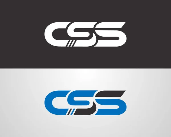 Soyut CSS Harf İlk Logo Tasarım Şablonu Vektör İllüstrasyonu.
