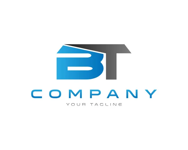 BT Soyut Harfler Logo Tasarım Vektörü Şablonu.
