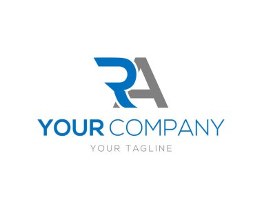 İlk harf RA veya AR logo vektör tasarım şablonu
