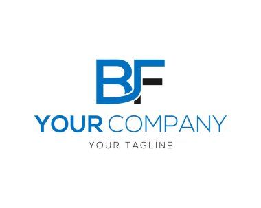 BF Soyut logo tasarım vektör şablonu.