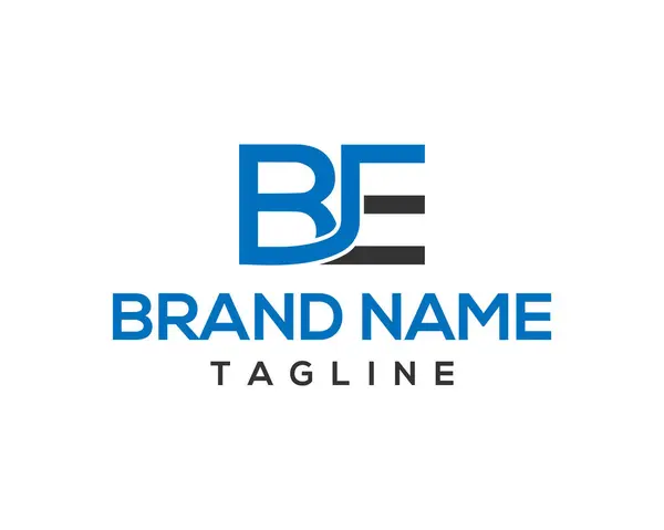 BE İlk Logo Tasarımı Şablon Vektörü İllüstrasyonu.