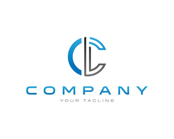 Harf CL veya LC İlk logo tasarımı yaratıcı monogram ikon vektör şablonu.