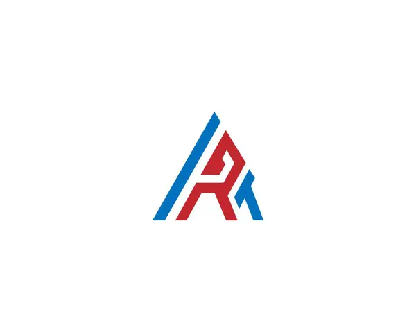 Harf Sanatı Üçgeni Logo Tasarımı Konsept Vektör Şablonu.