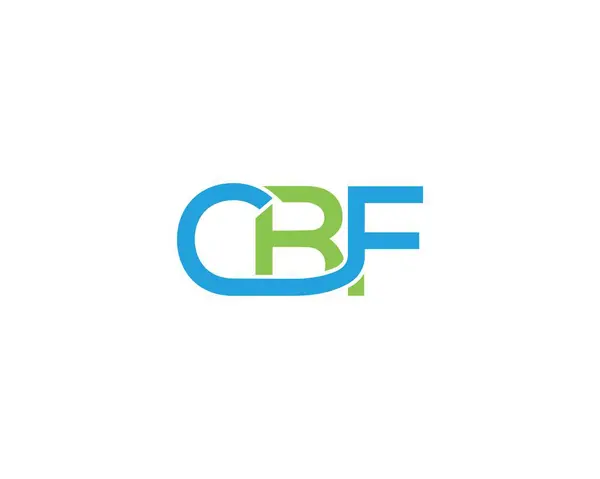 Harf CBF Üçgen Logo Tasarım Vektör Şablonu.