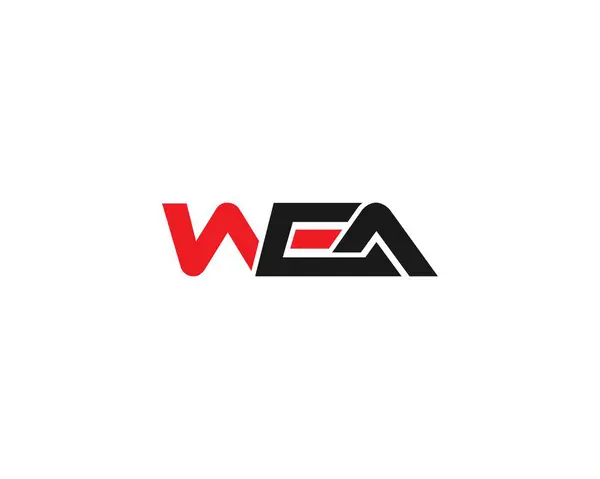 WEA Harf soyut logo tasarımı ikon vektör şablonu.