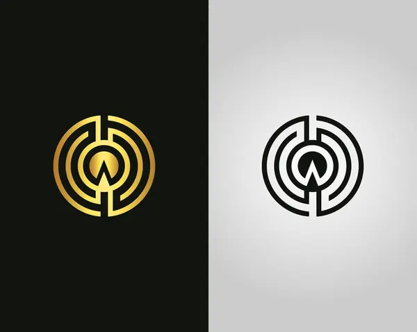 Yaratıcı modern satır sanat harfi Bir logo tasarım konsept vektörü şablonu.