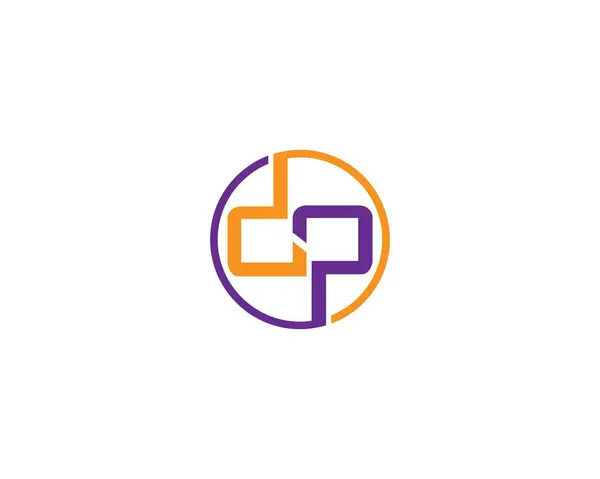 İlk harf dp logo tasarım vektör şablonu.